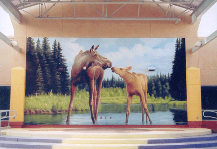 Moose Courtyard mural